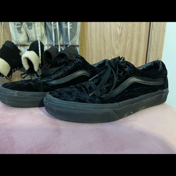 Black Vans Velvet - Picture 1 of 8